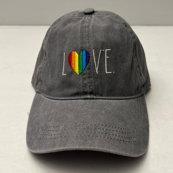 Rae Dunn Accessories - Rae Dunn Pride Love Baseball Cap New NWT  Rainbow Heart Adjustable